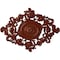 Ekena Millwork Katheryn Ceiling Medallion, Hand-Painted Firebrick, 22 1/2"W x 30 3/8"H x 1 1/2"P CM30KTFIF - alternate 1